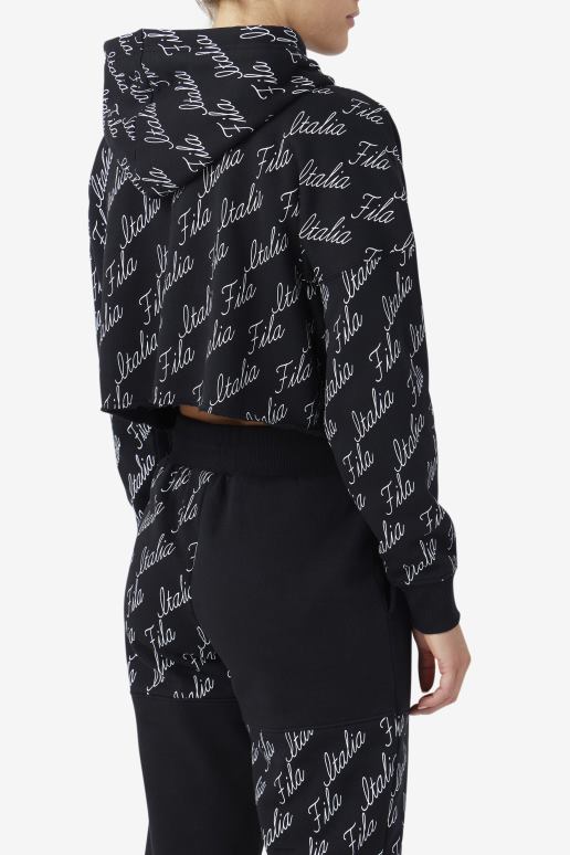 FILA kvinner gianna hettegenser svart/gardenia fila HHL841541 svart/gardenia