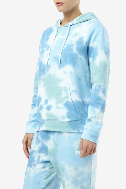 FILA kvinner hvit/splitt/all/latigo bay aerolynn tie dye hettegenser fila HHL841530 hvit/splitt/all/latigo bay