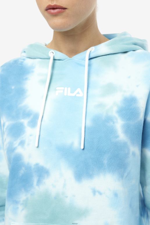 FILA kvinner hvit/splitt/all/latigo bay aerolynn tie dye hettegenser fila HHL841530 hvit/splitt/all/latigo bay