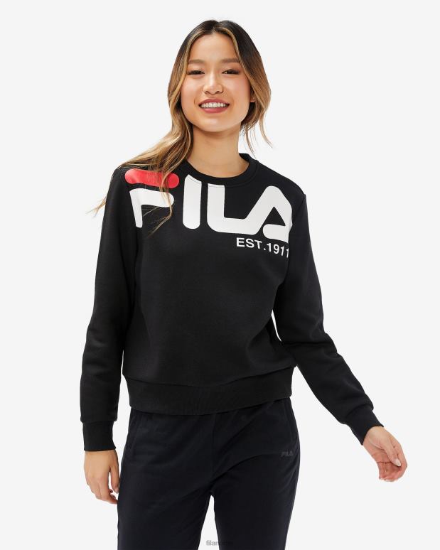 FILA kvinner kvinners grazia crew svart fila HHL842957 svart