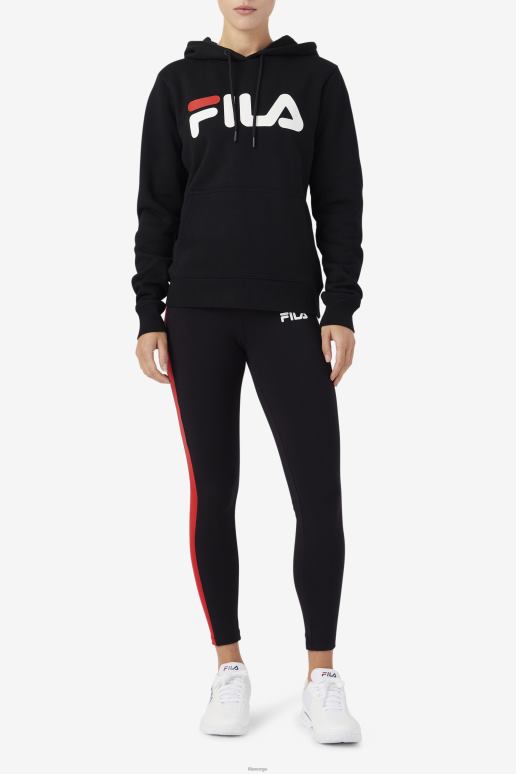 FILA kvinner lucy hettegenser svart/gardenia/rød fila HHL841523 svart/gardenia/rød