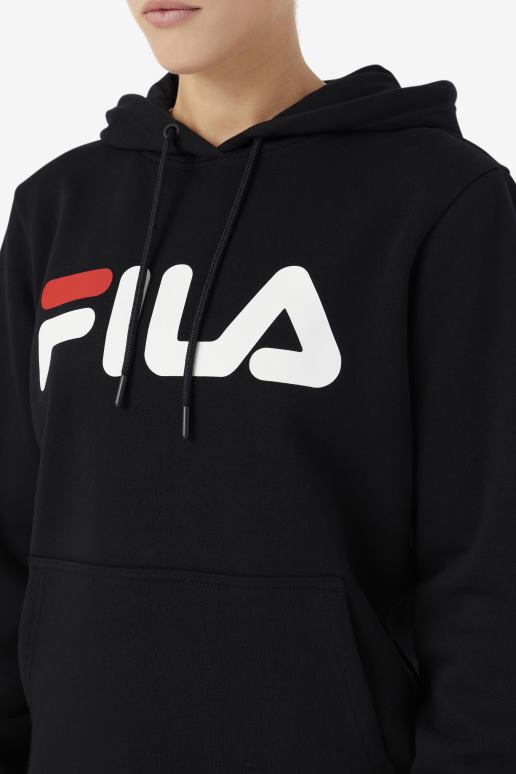 FILA kvinner lucy hettegenser svart/gardenia/rød fila HHL841523 svart/gardenia/rød