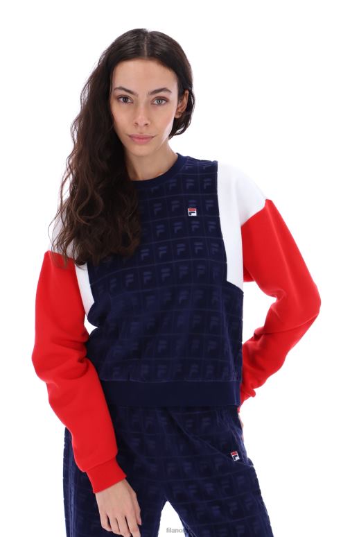 FILA kvinner lucy velour crew sweatshirt fila HHL843428