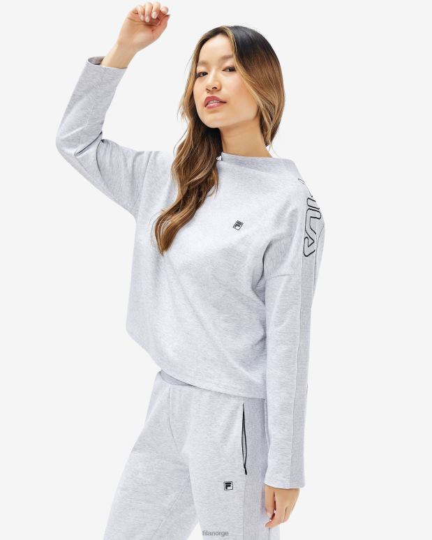 FILA kvinner lys grå marle fila chiara topp for kvinner HHL842961 lys grå marle