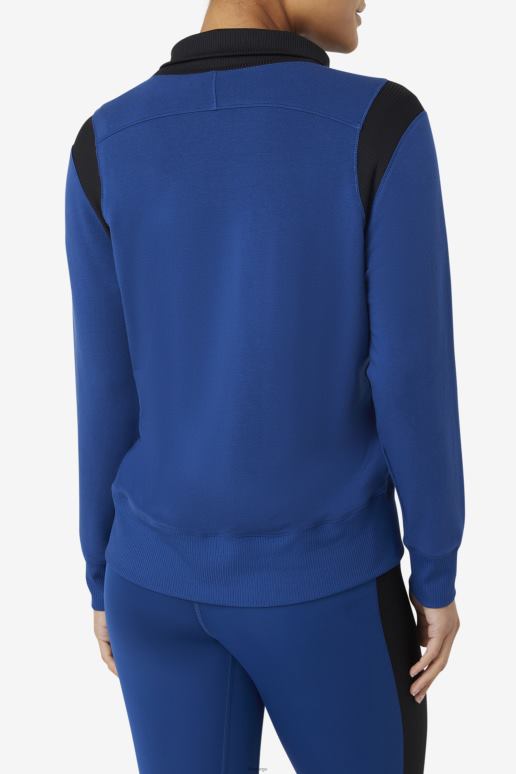 FILA kvinner marineblå peon fila fi-lux halv glidelås HHL841893 marine pion