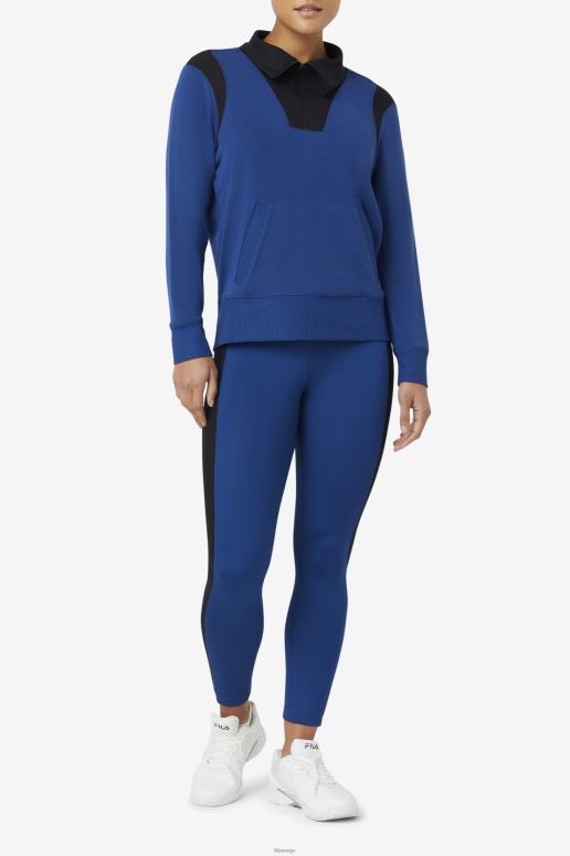 FILA kvinner marineblå peon fila fi-lux halv glidelås HHL841893 marine pion