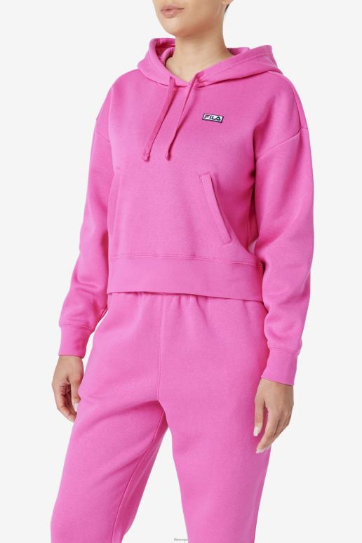 FILA kvinner rosa glød fila marina hettegenser HHL841491 rosa glød