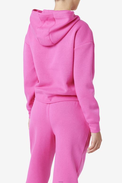 FILA kvinner rosa glød fila marina hettegenser HHL841491 rosa glød