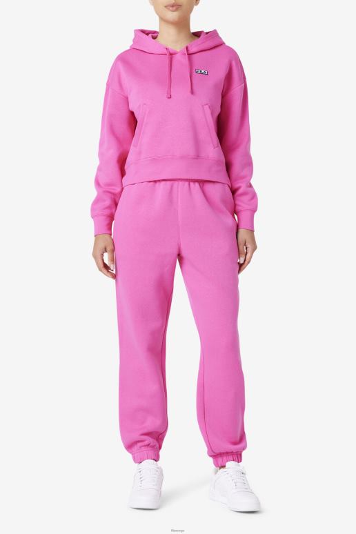 FILA kvinner rosa glød fila marina hettegenser HHL841491 rosa glød