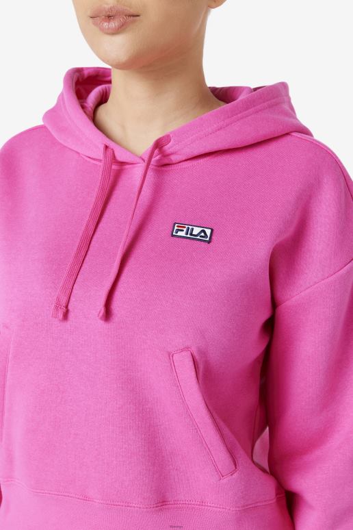 FILA kvinner rosa glød fila marina hettegenser HHL841491 rosa glød