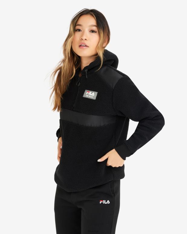 FILA kvinner svart dame janet teddy qtr zip fila HHL842952 svart