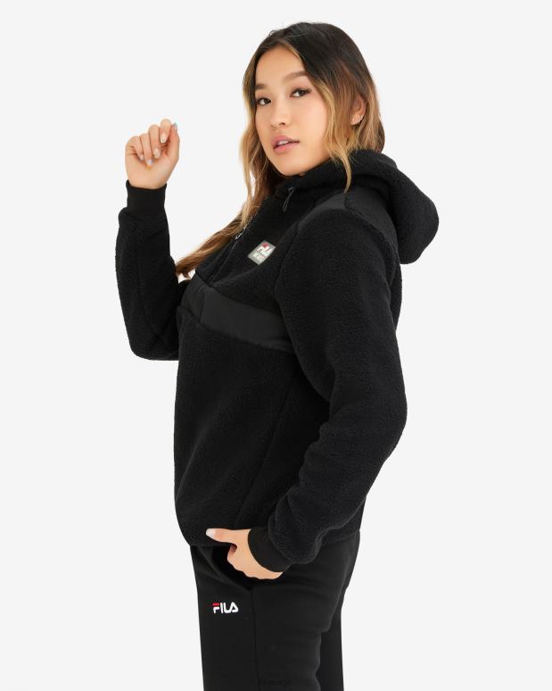 FILA kvinner svart dame janet teddy qtr zip fila HHL842952 svart