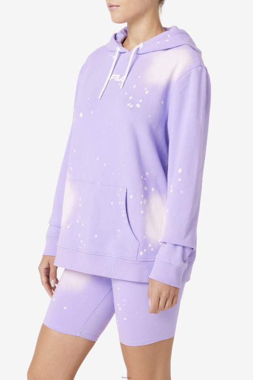 FILA kvinner viola tie dye fila aerolynn tie dye hettegenser HHL841533 bratsj slipsfarge