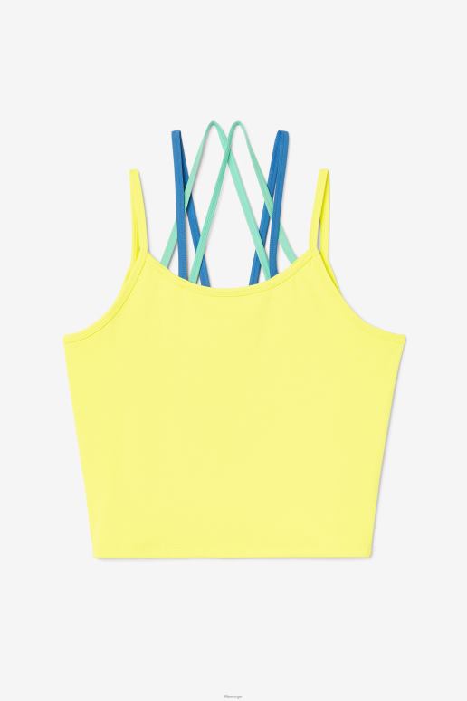 FILA kvinner cecilia strappy tank fila svovel HHL841382 svovel