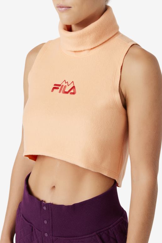 FILA kvinner eliana cropped neck warmer oransje/cayenne fila HHL841415 appelsin/cayenne