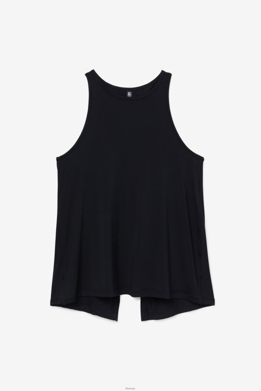 FILA kvinner fi-lux svart tanktopp fila med åpen rygg HHL841862 svart