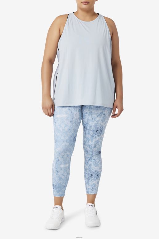 FILA kvinner fila blå tåke/svart fi-lux løs tanktopp HHL841936 blå tåke/svart