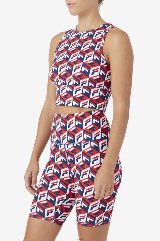 FILA kvinner fila emmaline tank rød/marine/hvit HHL841393 rød/marine/hvit