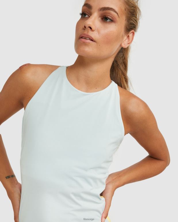 FILA kvinner fila high neck racerback tank fila grey/sunshine HHL842918 grått/solskinn