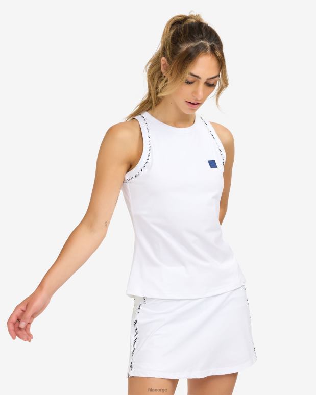 FILA kvinner fila hvit fiji-trykk tank med høy hals HHL842920 hvitt fiji-trykk