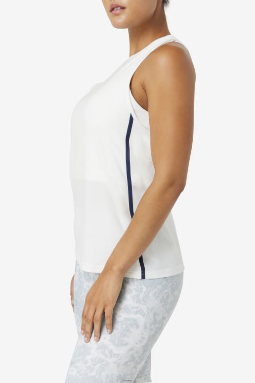 FILA kvinner fila hvit/hvit lyng/svart fi-lux løs tanktopp HHL841930 hvit/hvit lyng/sort