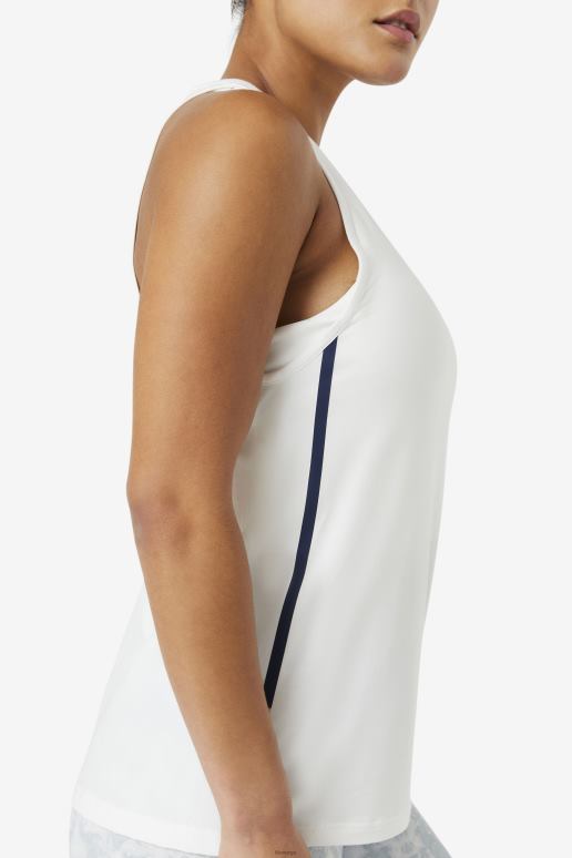 FILA kvinner fila hvit/hvit lyng/svart fi-lux løs tanktopp HHL841930 hvit/hvit lyng/sort