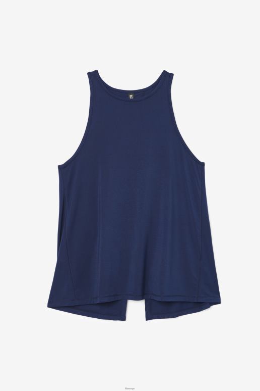 FILA kvinner fila navy fi-lux tanktopp med åpen rygg HHL841864 marinen