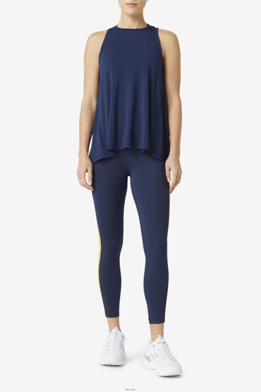 FILA kvinner fila navy fi-lux tanktopp med åpen rygg HHL841864 marinen