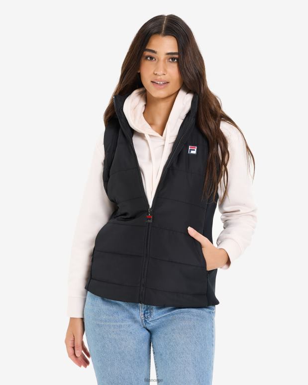 FILA kvinner fila svart iranga puffvest for kvinner HHL842974 svart
