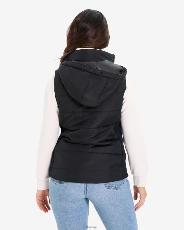 FILA kvinner fila svart iranga puffvest for kvinner HHL842974 svart