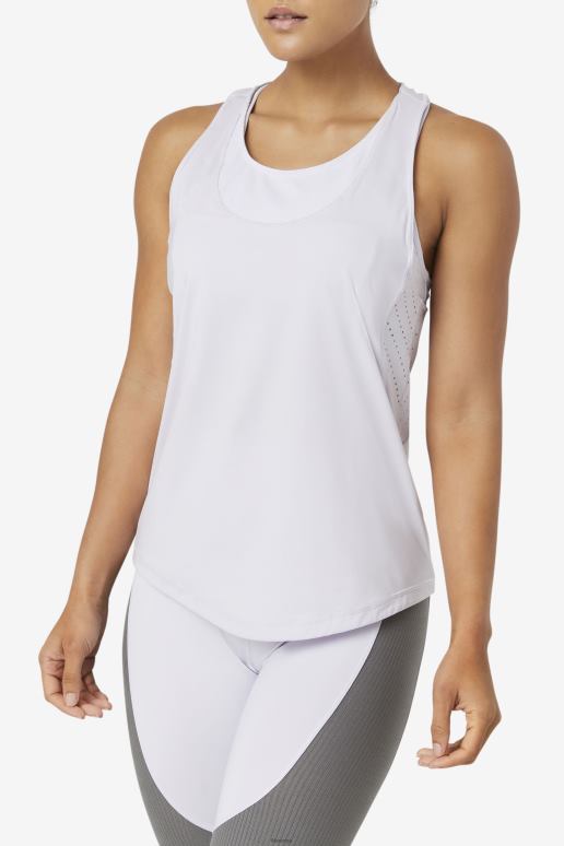 FILA kvinner fila uplift teksturert racerback tank-topp lavendrblå HHL841879 lavendelblå