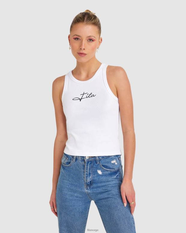 FILA kvinner hvit fila cinzia rib tank for kvinner HHL842829 hvit