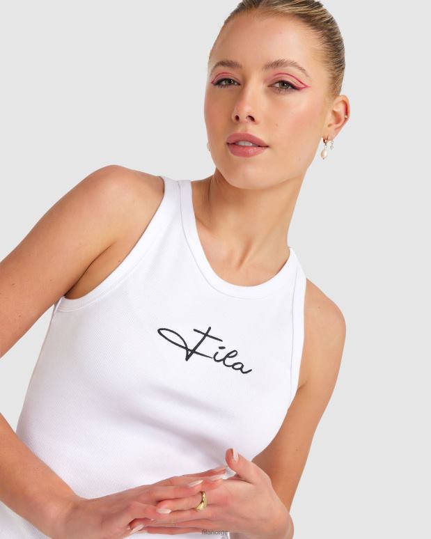 FILA kvinner hvit fila cinzia rib tank for kvinner HHL842829 hvit