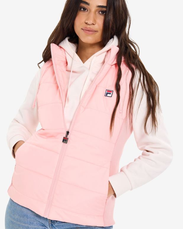 FILA kvinner iranga puffvest for kvinner blek rose fila HHL842975 blek rose