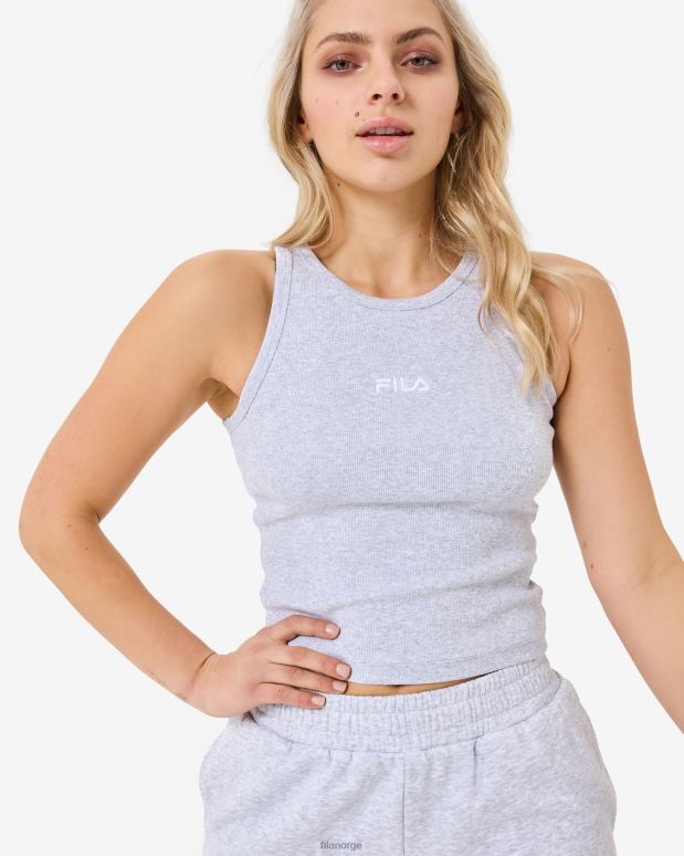FILA kvinner lys grå marle marbel rib tank fila HHL842946 lys grå marle
