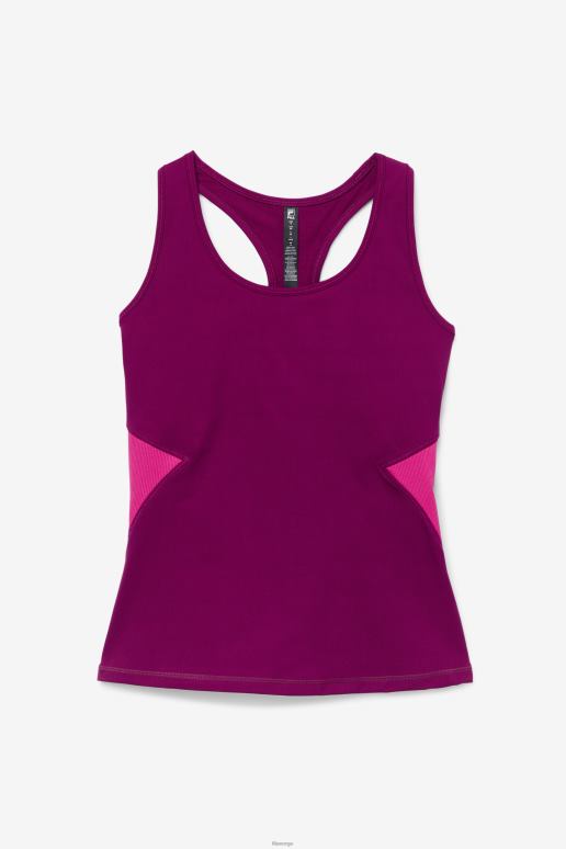 FILA kvinner magenta lilla/lys rosa fila uplift open racerback tank-topp HHL841875 magenta lilla/lyse rosa