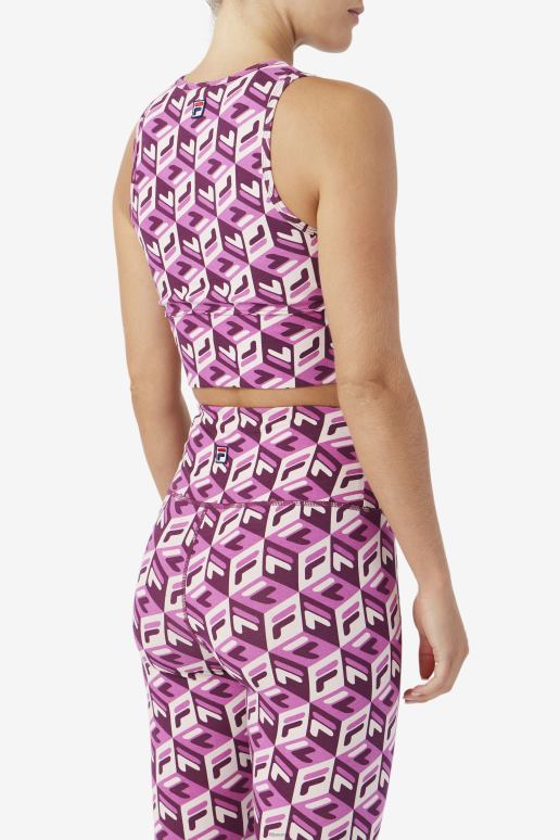 FILA kvinner rouge/potpurri/druevin emmaline tank fila HHL841392 rouge/potpurri/druevin