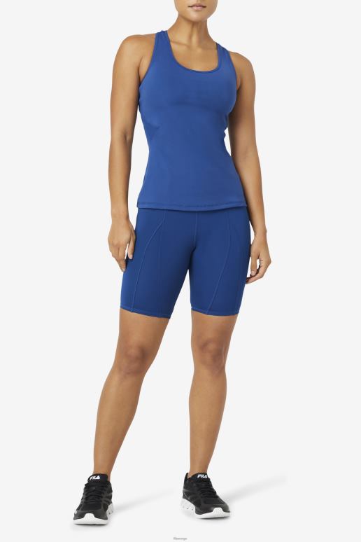 FILA kvinner uplift open racerback tank top fila marine peony/svart HHL841874 marine peon/svart