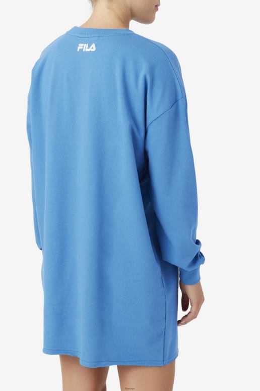FILA kvinner mazik t-skjorte kjole fila vallarta blå/hvit HHL841556 vallarta blå/hvit