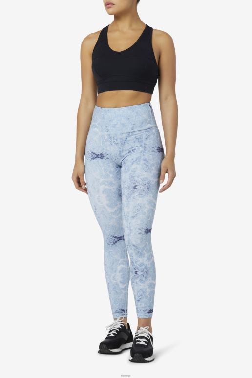 FILA kvinner blå tåkeprint forza elegante 7/8 leggings fila HHL841974 blått tåketrykk