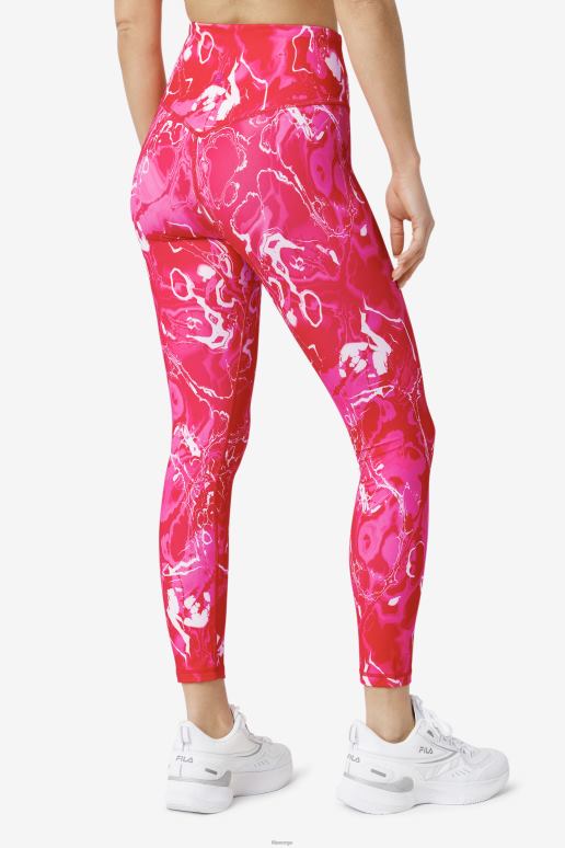 FILA kvinner fila forza elegant 7/8 leggings rosa marmor HHL841975 rosa marmor