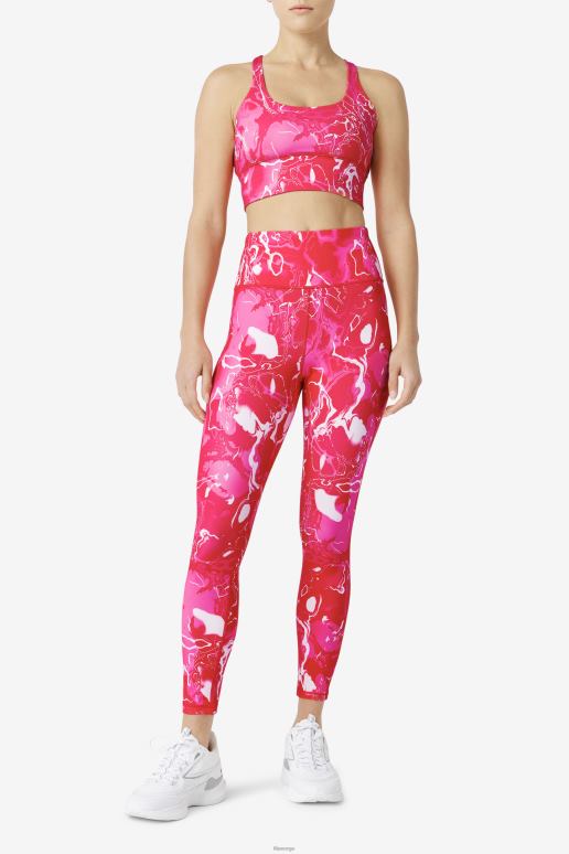FILA kvinner fila forza elegant 7/8 leggings rosa marmor HHL841975 rosa marmor