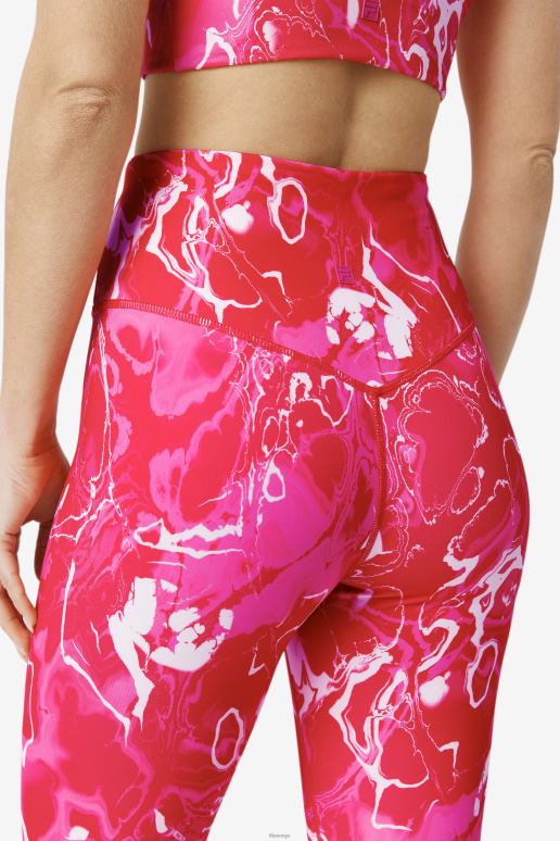 FILA kvinner fila forza elegant 7/8 leggings rosa marmor HHL841975 rosa marmor