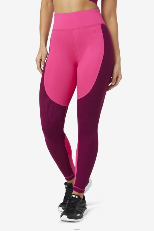 FILA kvinner fila lys rosa/magenta lilla forza teksturert lang legging HHL841990 lys rosa/magenta lilla