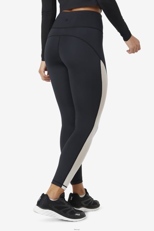 FILA kvinner fila svart/hvit forza kontrast 7/8 leggings HHL841966 svart hvit