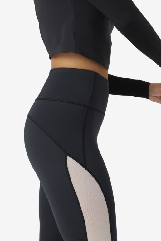 FILA kvinner fila svart/hvit forza kontrast 7/8 leggings HHL841966 svart hvit
