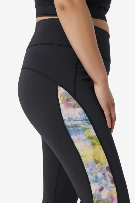 FILA kvinner forza contrast 7/8 leggings black/tie dye fila HHL841979 black/tie dye