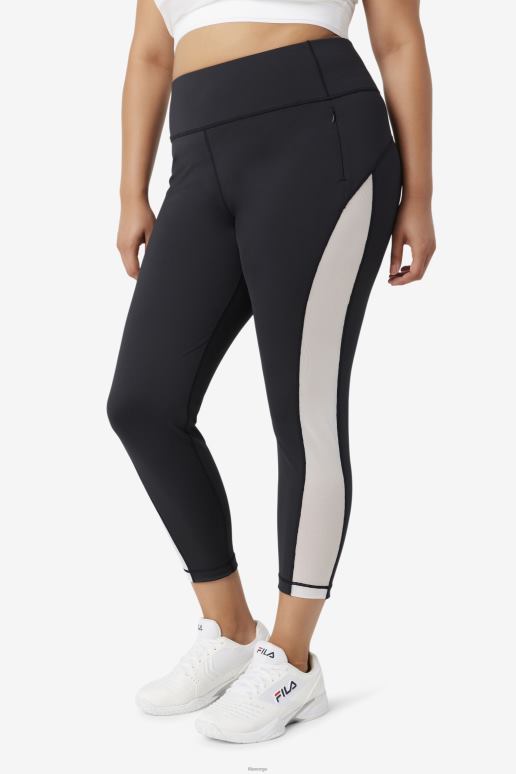 FILA kvinner forza kontrast 7/8 leggings fila sort/hvit HHL841982 svart hvit