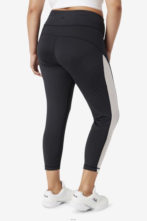 FILA kvinner forza kontrast 7/8 leggings fila sort/hvit HHL841982 svart hvit