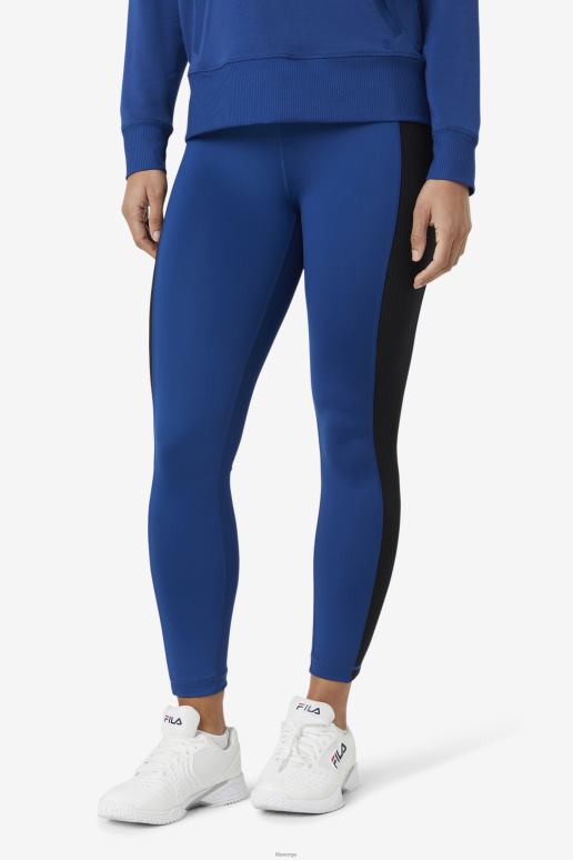 FILA kvinner forza tekstur høy midje legging marine peon/svart fila HHL841997 marine peon/svart